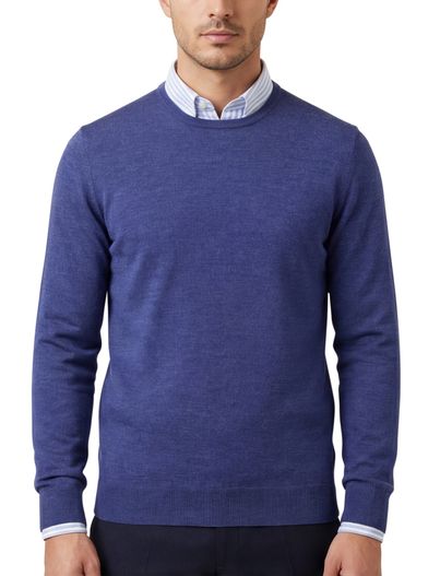 Portofino Portofino trui blauw ronde hals