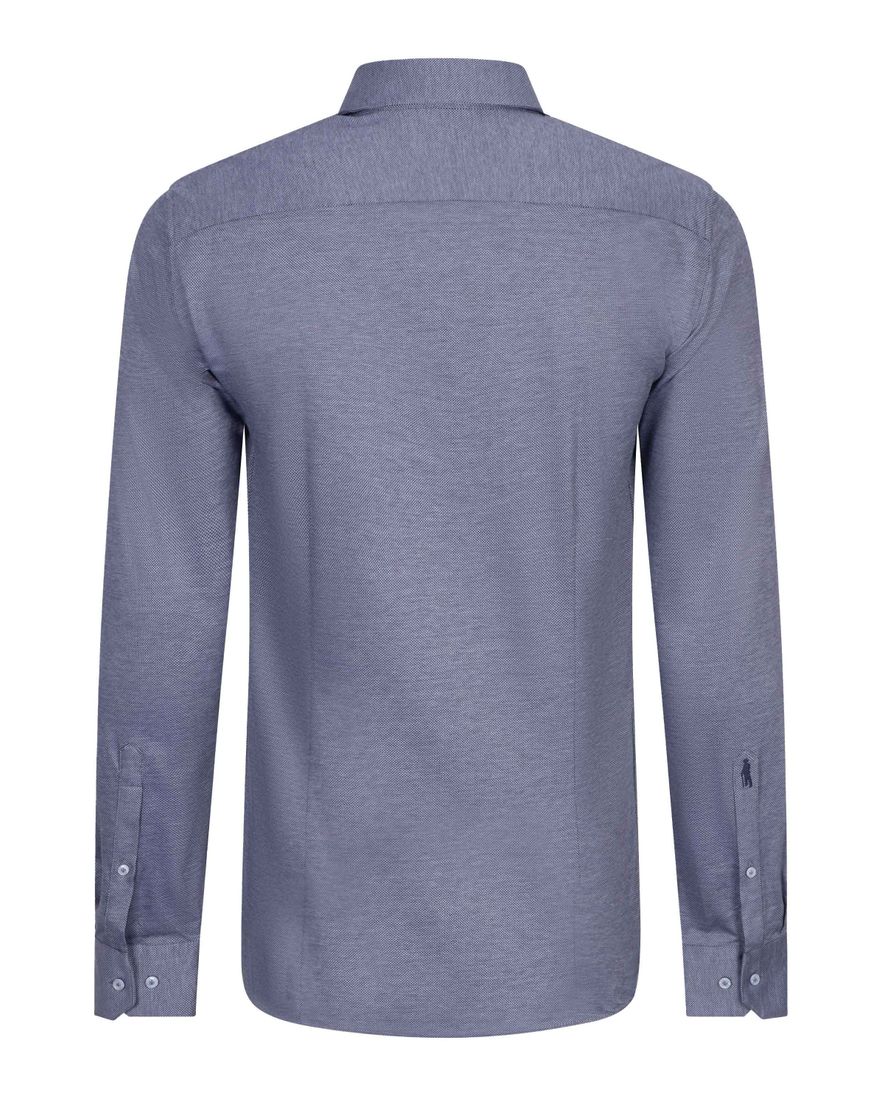 Cavallaro Viato overhemd donkerblauw katoen wide spread boord