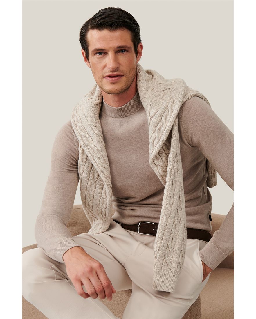 Cavallaro coltrui beige uni Saronno Slim Fit