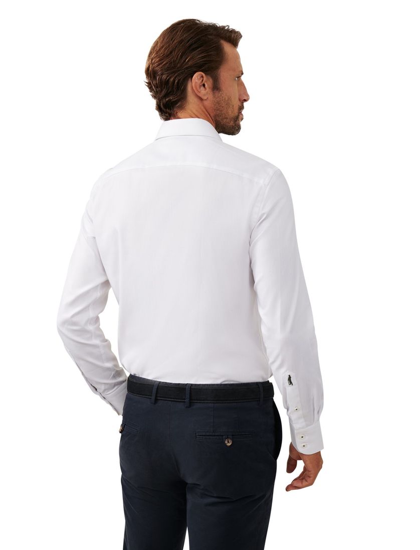 Cavallaro overhemd wit ml 7 cut away slim fit effen