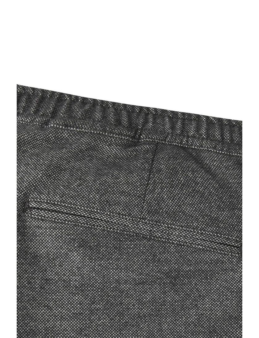 Profuomo chino donkergrijs effen katoen slim fit