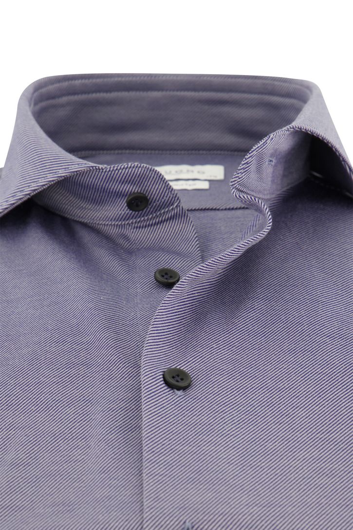 Profuomo business overhemd blauw gestreept katoen