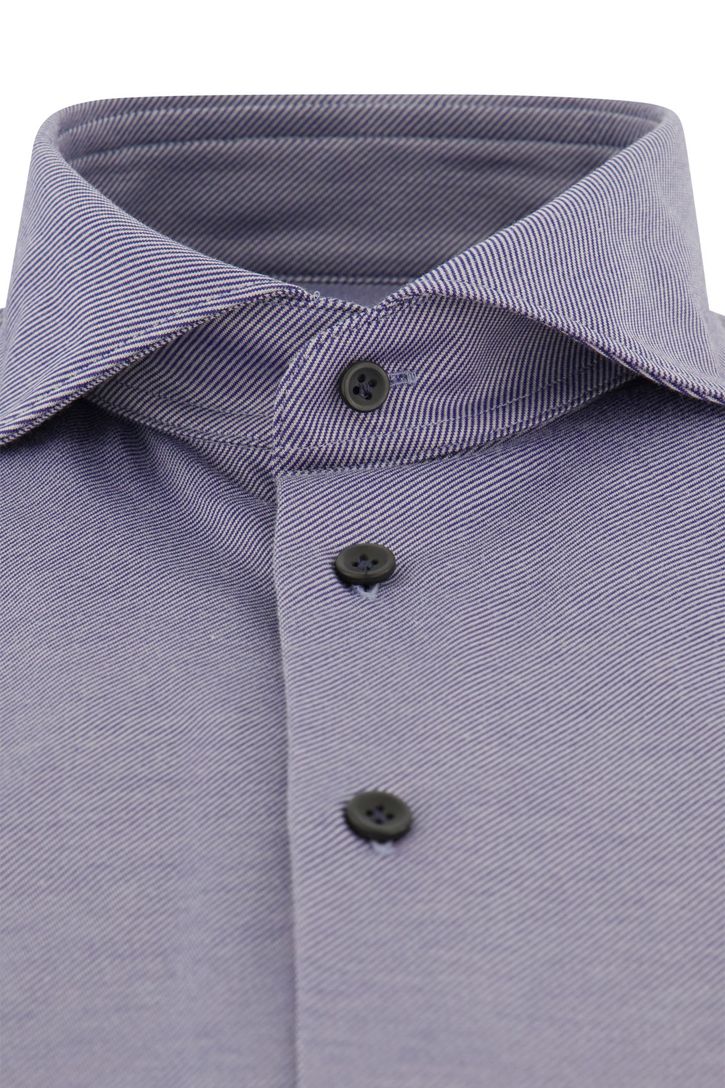 Profuomo business overhemd blauw gestreept katoen