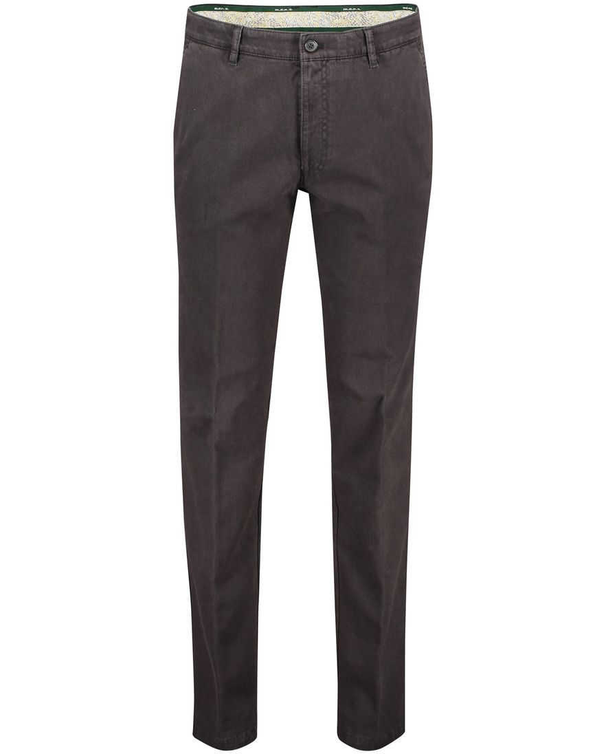 M.E.N.S. katoenen chino bruin effen katoen zonder omslag