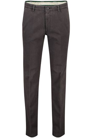 M.E.N.S. M.E.N.S. Madison katoenen broek bruin effen normale fit