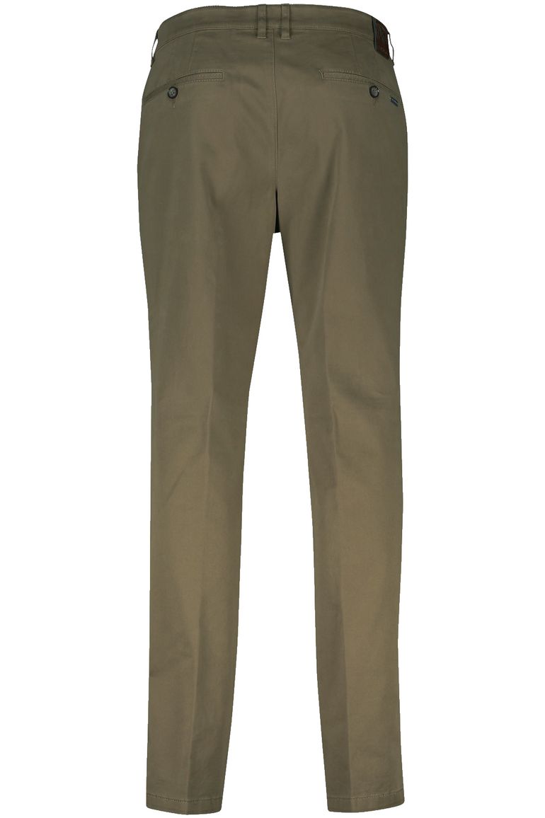 M.E.N.S. katoenen chino bruin effen normale fit