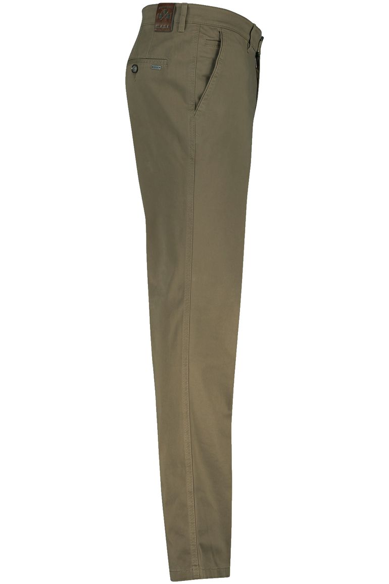 M.E.N.S. katoenen chino bruin effen normale fit