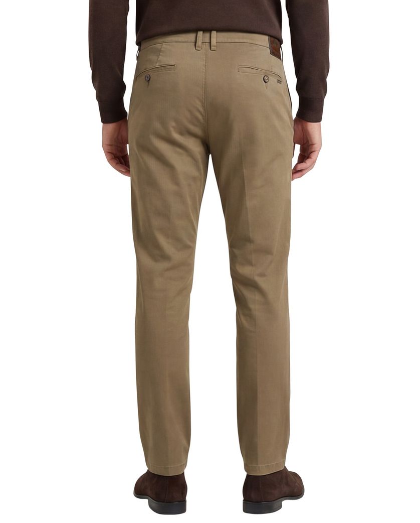 pantalon M.E.N.S. beige effen Madison normale fit