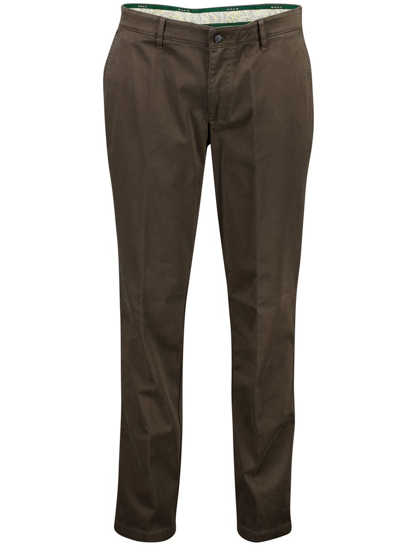 M.E.N.S. pantalon madison bruin katoen normale fit