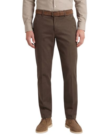 M.E.N.S. M.E.N.S. pantalon madison bruin katoen normale fit