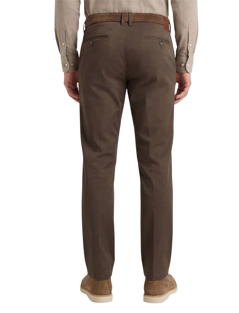 M.E.N.S. pantalon madison bruin katoen normale fit