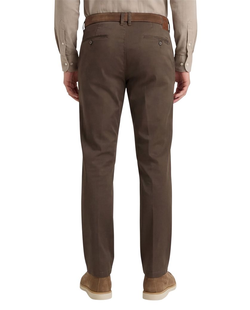 M.E.N.S. pantalon madison bruin katoen normale fit