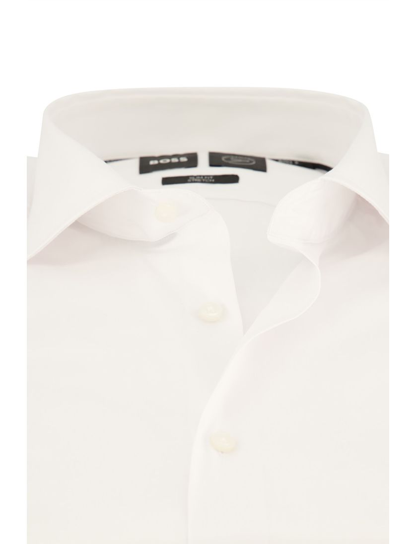 Hugo Boss business overhemd wit effen katoen