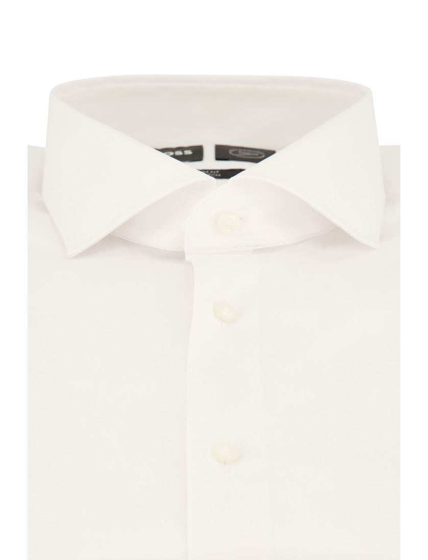 Hugo Boss business overhemd wit effen katoen