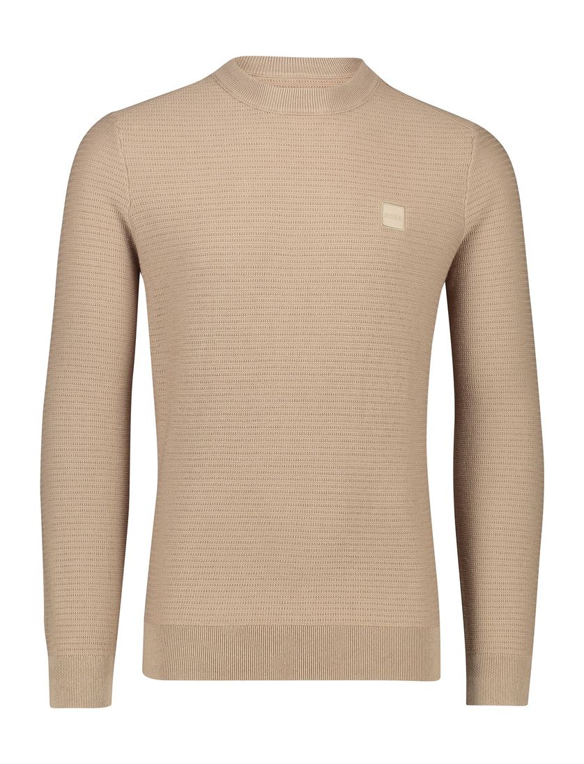 Boss Orange turtleneck trui bruin katoen normale fit