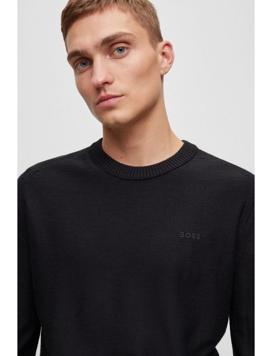 Boss Orange trui zwart wol