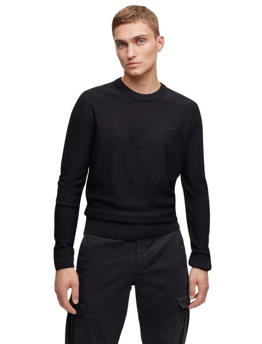 Boss Orange trui zwart wol