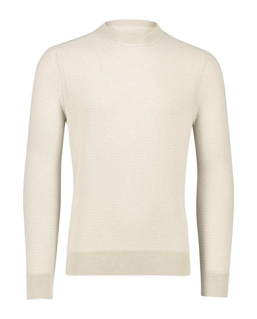 Boss Orange Kapoksi trui turtleneck beige katoen