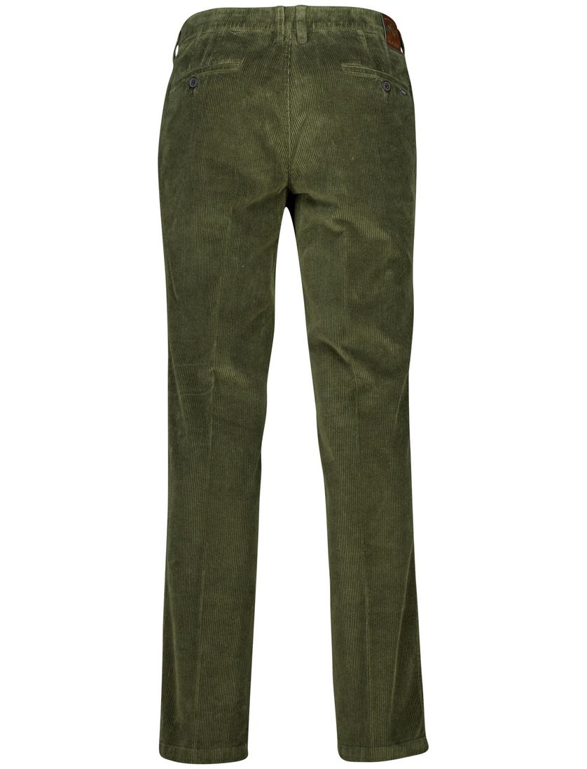 M.E.N.S. pantalon madison groen ribstof katoen normale fit