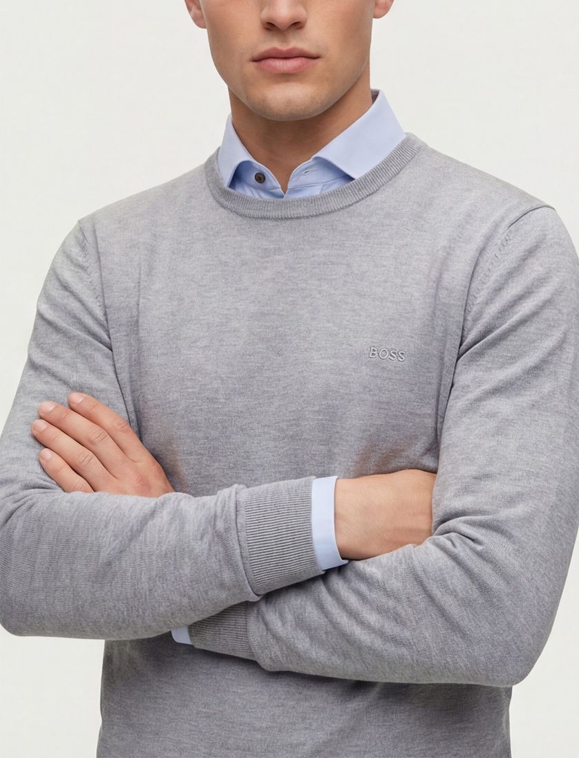 Boss Black trui Botto-L grijs normale fit
