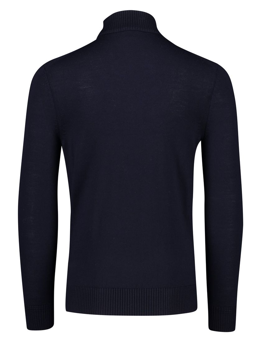 Boss Orange coltrui Avac donkerblauw effen wol en acryl