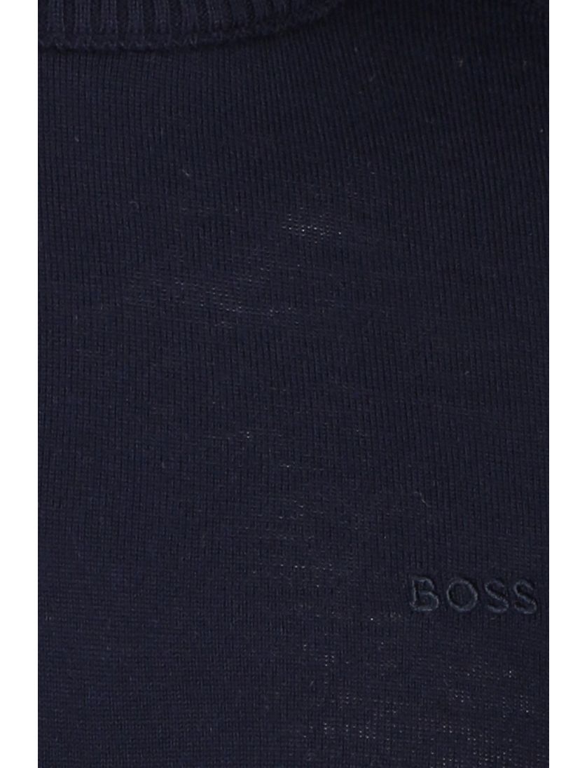 Boss Orange coltrui Avac donkerblauw effen wol en acryl