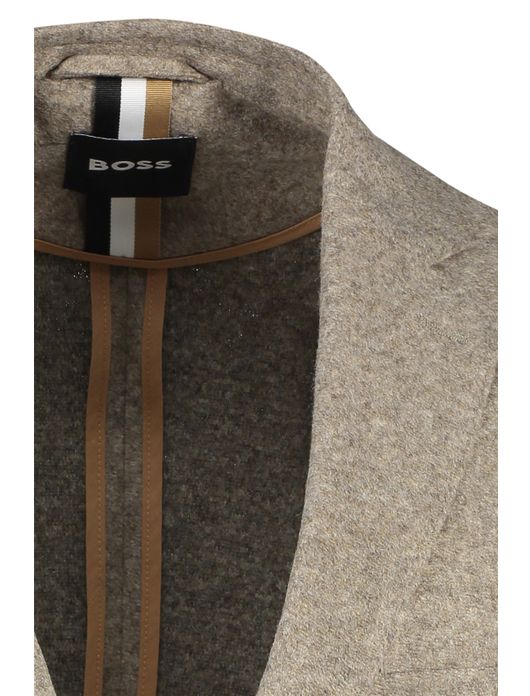 tussenjas Hugo Boss beige slim fit polyester gemêleerd