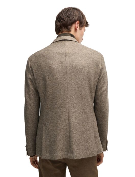 tussenjas Hugo Boss beige slim fit polyester gemêleerd