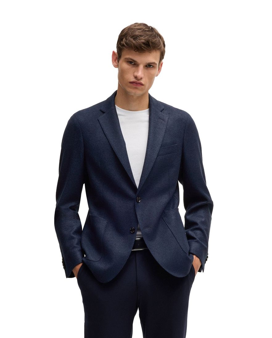 Boss Black C-Hanry colbert effen donkerblauw slim fit