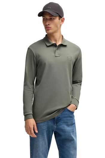 Hugo Boss polo Hugo Boss groen effen katoen slim fit