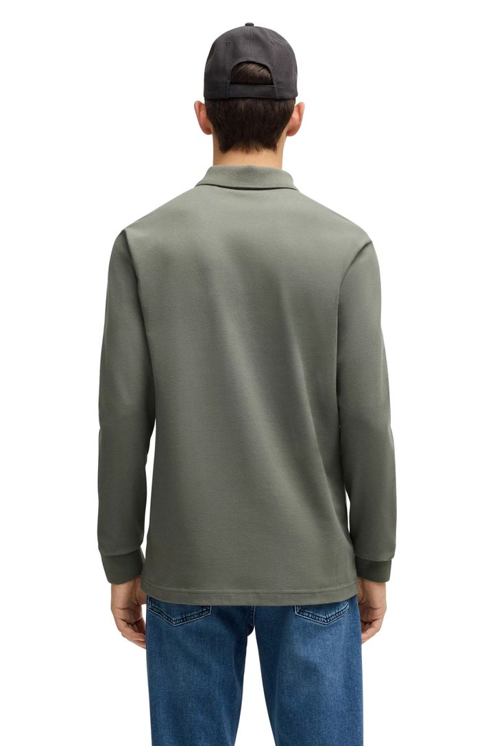 Boss Orange Passerby polo groen effen katoen slim fit