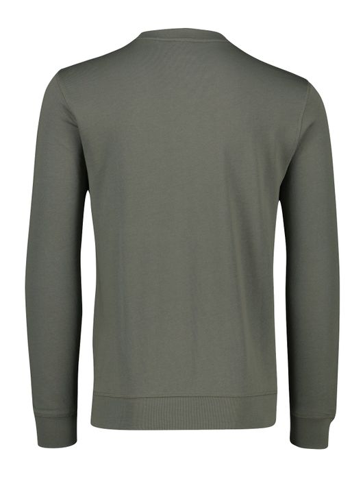 Boss Orange trui Westart groen effen normale fit ronde hals