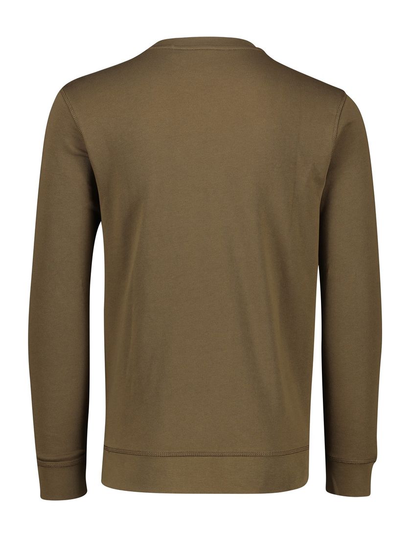 Boss Orange trui Westart bruin effen katoen normale fit