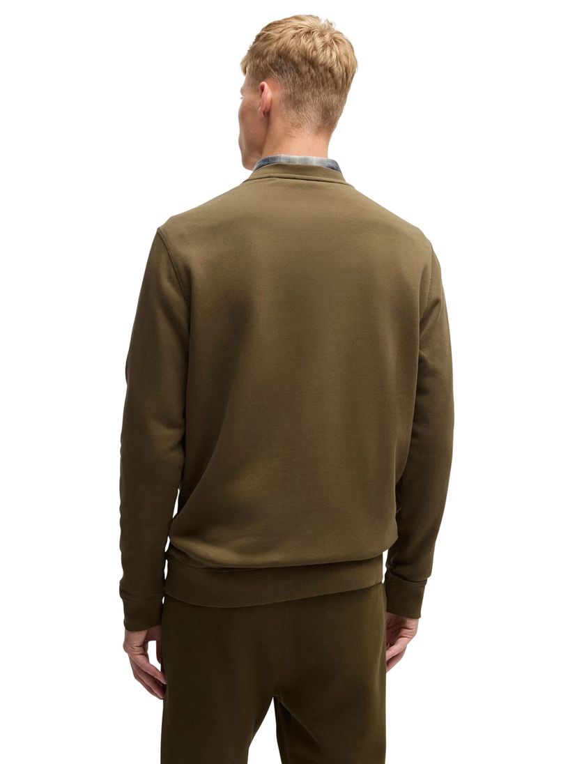 Boss Orange trui Westart bruin effen katoen normale fit