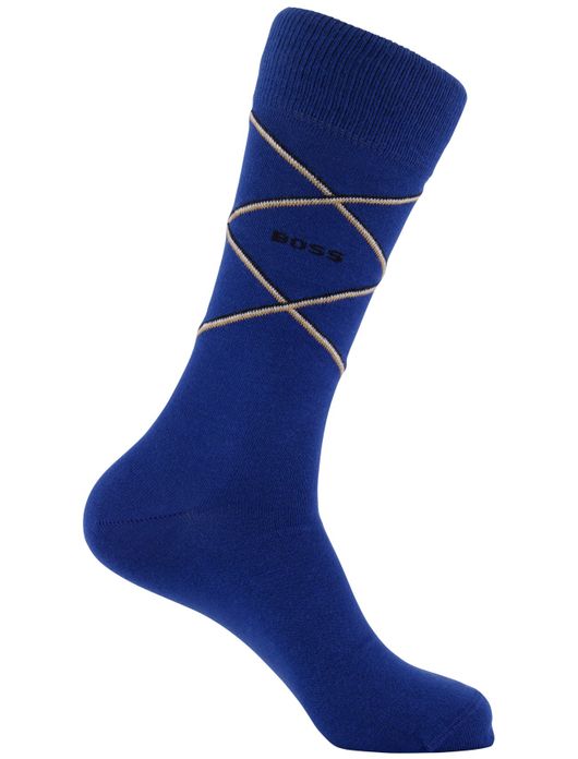 BOSS Sokken 3-pack blauw katoen Giftbox