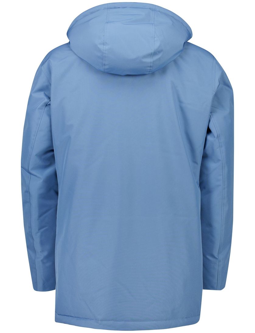 winterjas Boss Orange Osiass lichtblauw afneembare capuchon