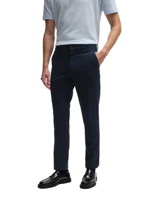Pantalon chino donkerblauw Hugo Boss Slim Fit