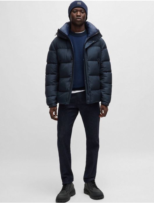Boss winterjas Omaris gewatteerd donkerblauw