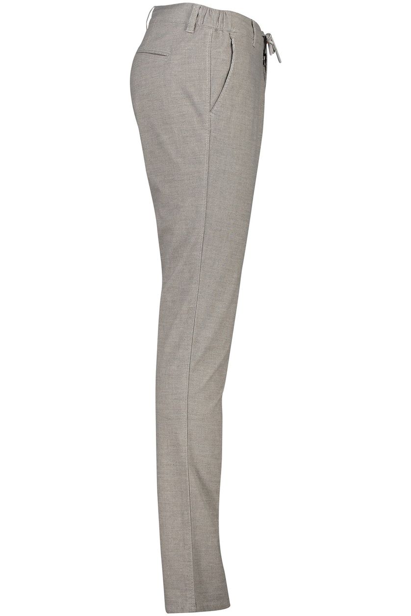 North84 pantalon grijs gemêleerd katoen