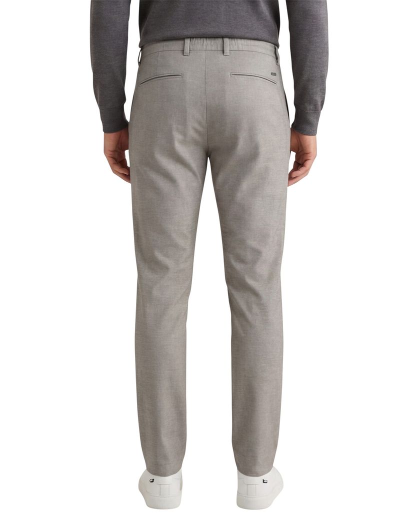 North84 pantalon grijs gemêleerd katoen