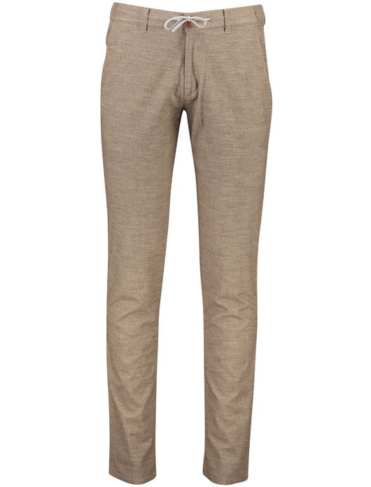 Pantalon chino North84 beige gemêleerd katoen, polyester, stretch