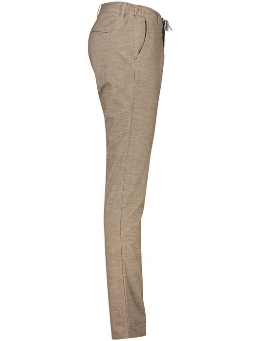 Pantalon chino North84 beige gemêleerd katoen, polyester, stretch