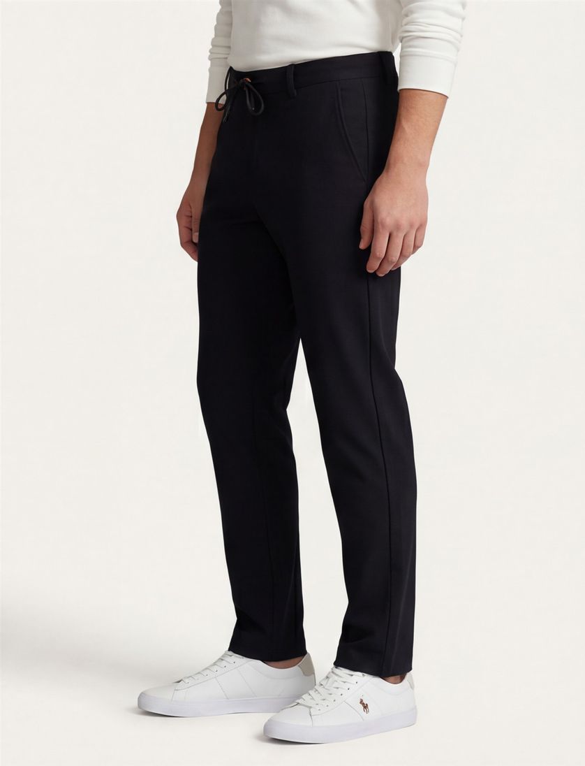 COM4 Pantalon chino donkerblauw polyamide