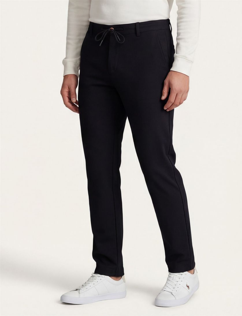 COM4 Pantalon chino donkerblauw polyamide