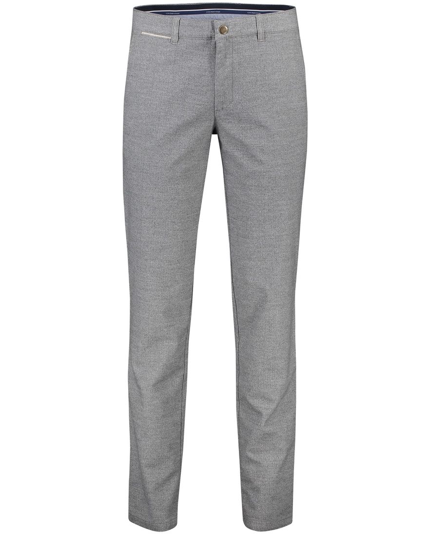 COM4 katoenen broek grijs gemêleerd met stretch