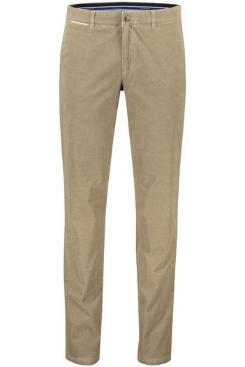 COM4 COM4 katoenen chino bruin effen normale fit