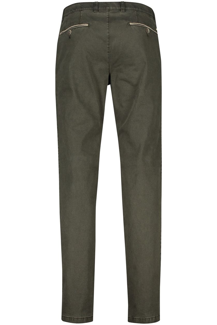 katoenen broek COM4 groen effen zonder omslag