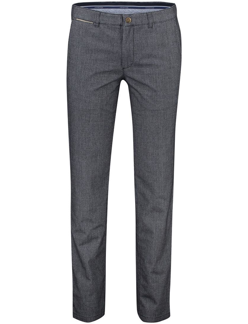 COM4 katoenen broek donkerblauw geruit normale fit