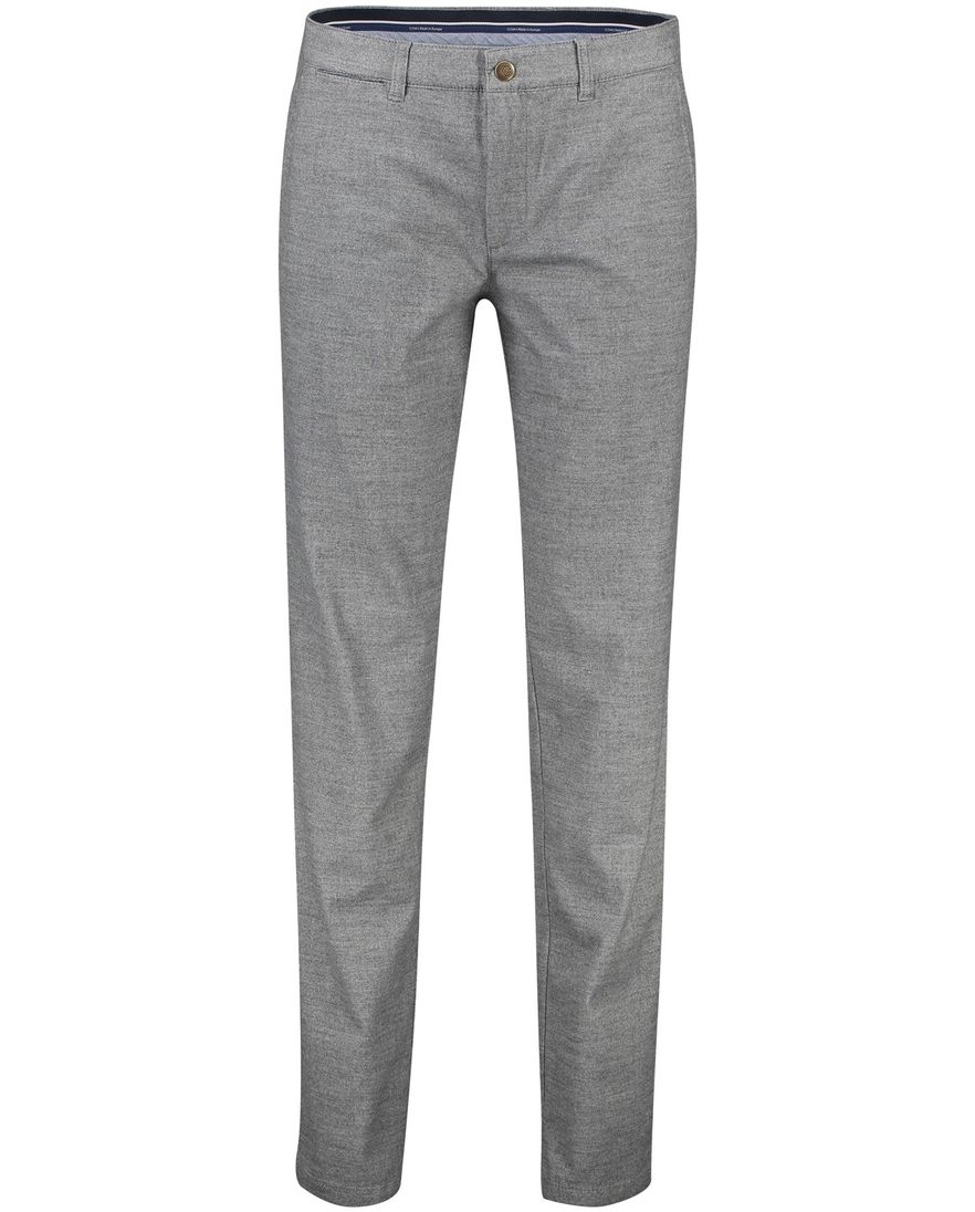 COM4 katoenen broek gemeleerd grijs normale fit