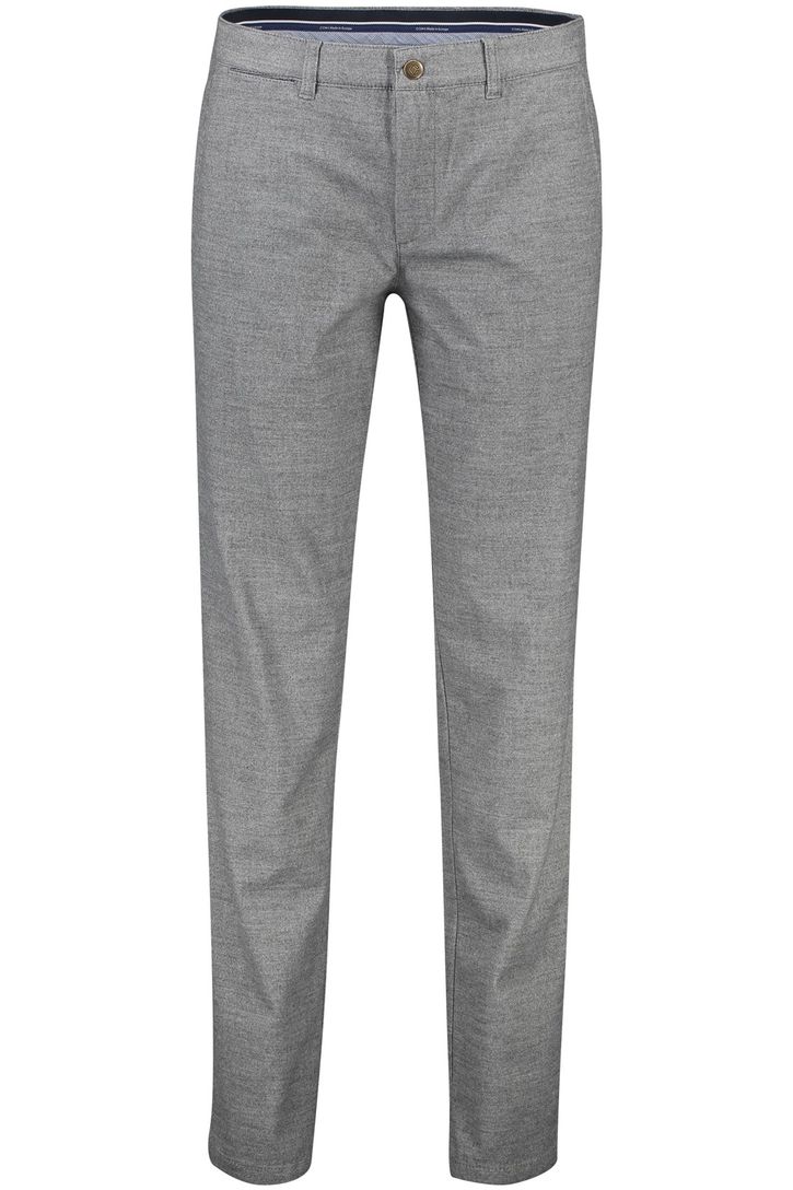 Katoenen broek COM4 gemeleerd grijs normale fit